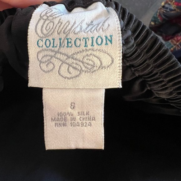 Vintage 100% Silk Black Maxi Skirt - Picture 4 of 5